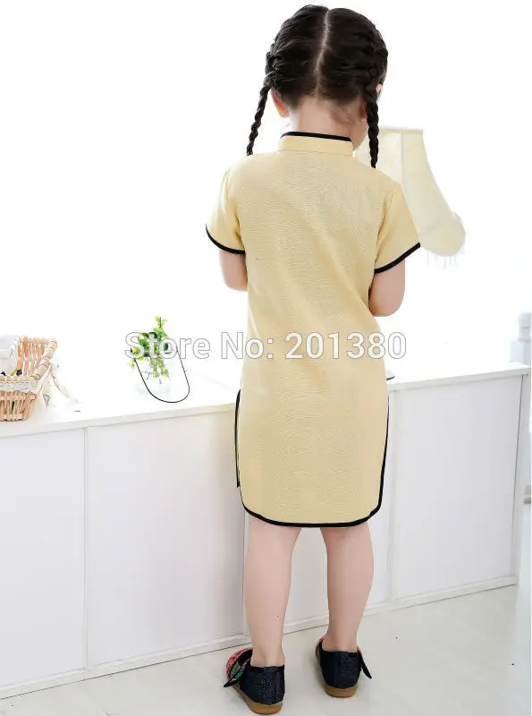 Хлопковое платье для девочек одежда маленьких летние стильные платья детей