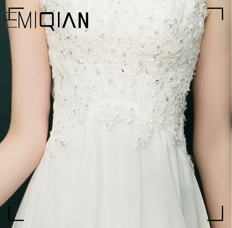 Vestido de noiva винтажные Популярные трапециевидные шифоновые Свадебные платья