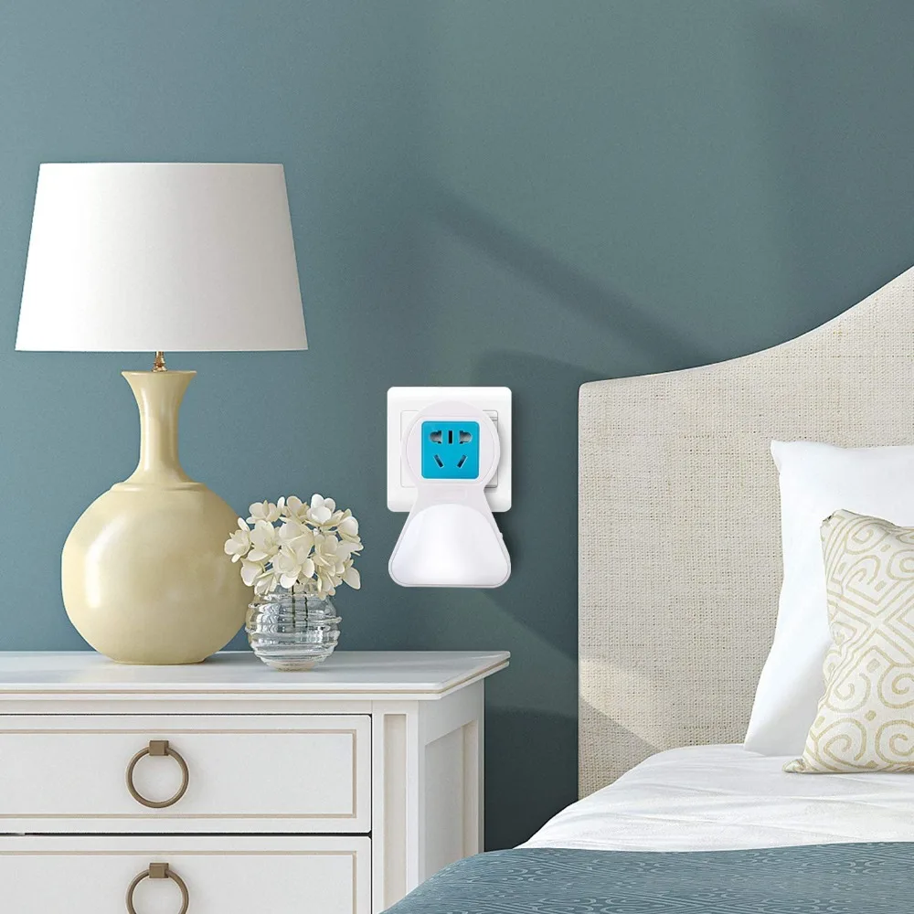 2019 Новый Интеллектуальный ночник с розеткой белый теплый свет переключаемый