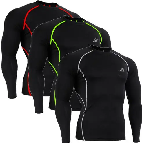 

LIFE ON TRACK Men Shirts Running Training Sports Compression Clothing Fitness Quick-Drying T-shirt Long-Sleeved Shirt CPD-BL