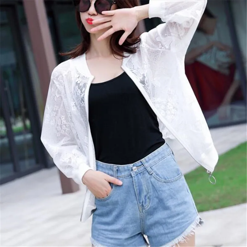 Солнцезащитная одежда для женщин 2019 весенне-летний свободный крой короткая