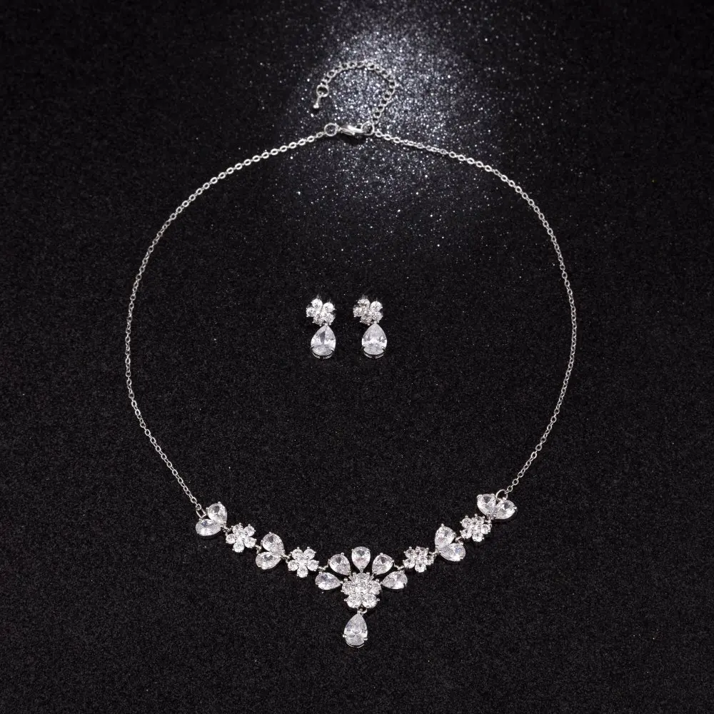 2019 Wedding necklace earrings sets hot bridal jewelry trendy new design fashion accessory anniversary for girls | Украшения и