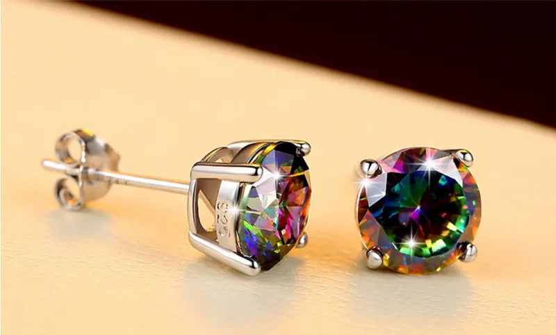 Серьги пусеты Everoyal модные квадратные серьги из серебра и 925 пробы для мальчиков