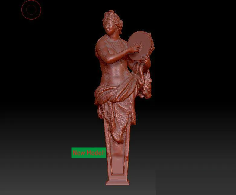 

3D модель stl формат, 3D сплошная модель вращения скульптуры для станка с ЧПУ женские жрецы баркиса