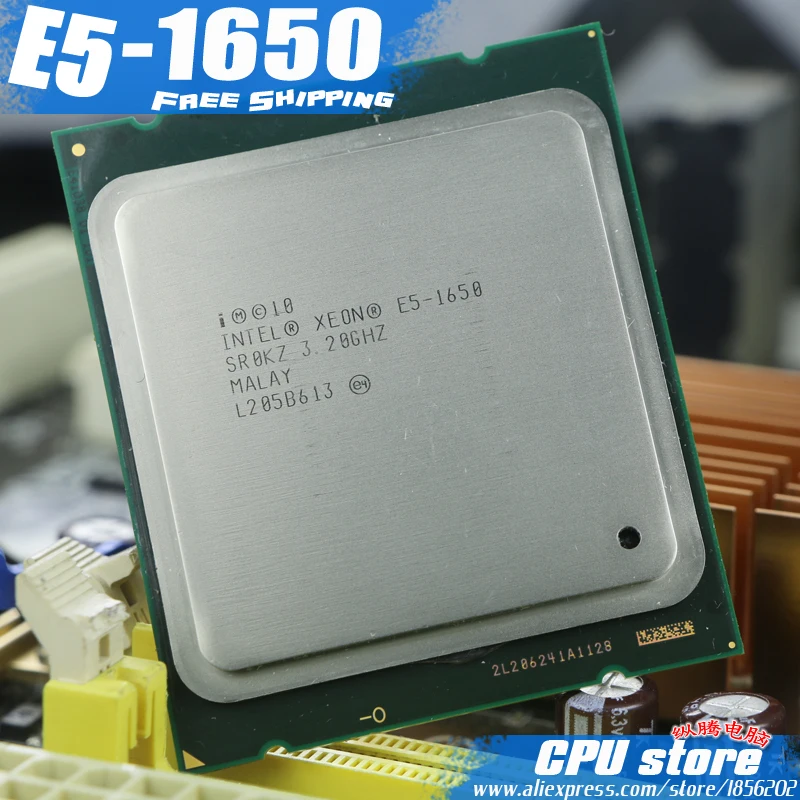 Процессор Intel Xeon E5 1650 3 2 ГГц 6 ядер 10 Мб кэш памяти разъем 2011 ЦП SR0KZ шесть (рабочий 100%