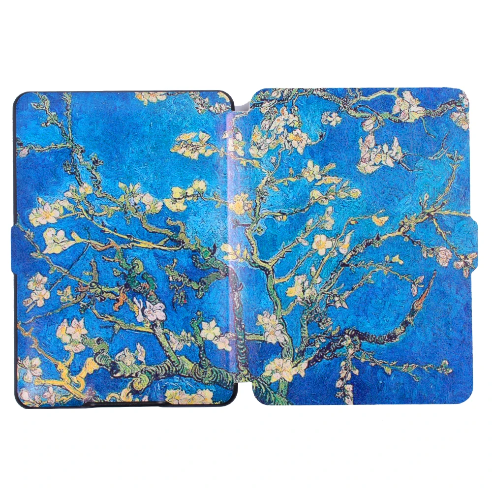 Умный кожаный чехол с принтом ультра тонкий для Amazon Kindle Paperwhite 1 2/paperwhite3 (новая