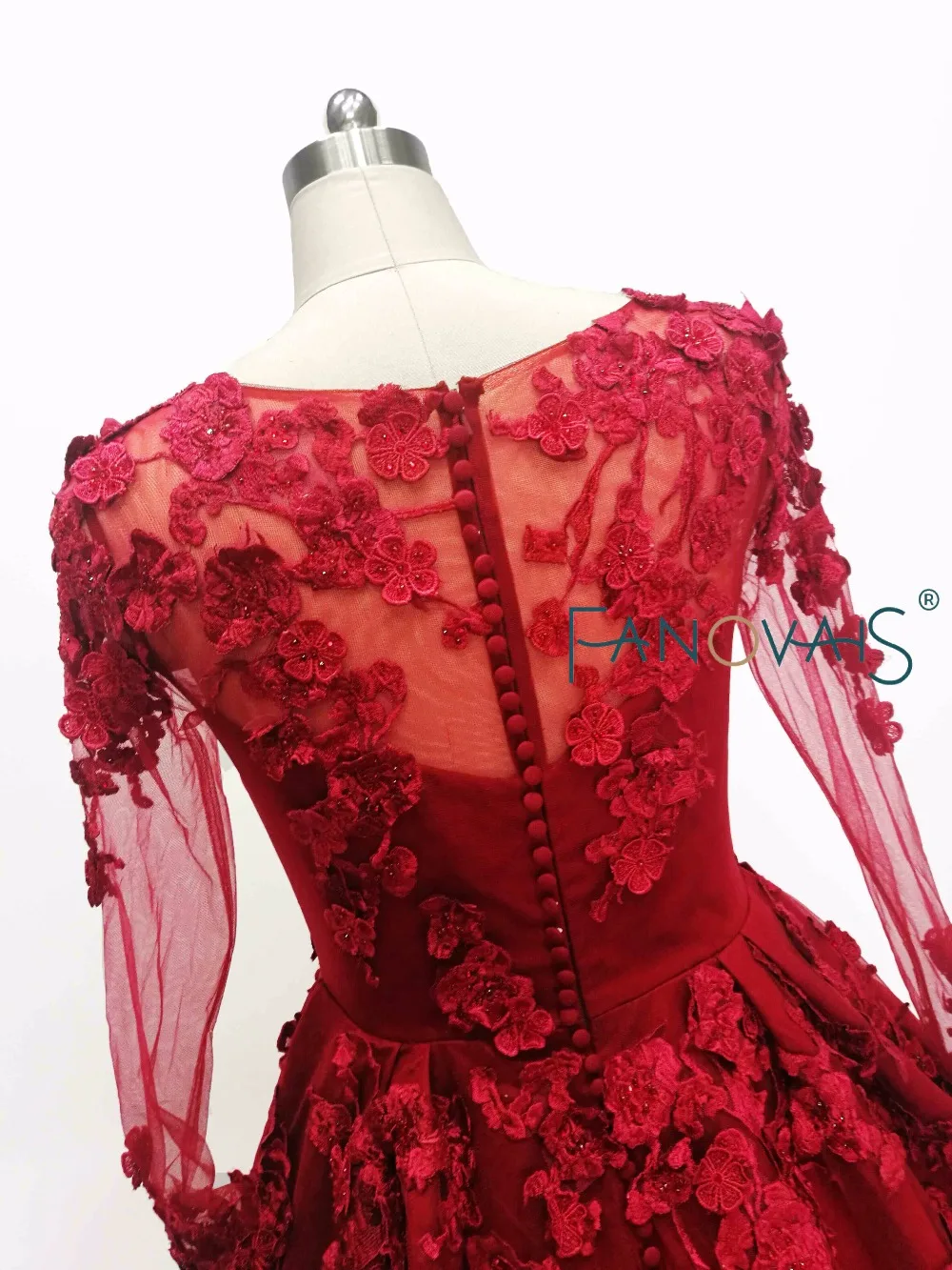Burgundy Prom Dresses 2019 Long Sleeves Evening Gowns Luxury Evening Dresses Vestido de festa robe de soiree prom party gowns