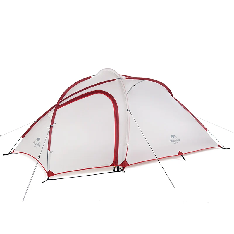 NatureHike Hiby открытый кемпинг 3-4 Человек Палатка Сверхлегкий двухслойные ткани четыре сезона палатки с ковриком - Цвет: 20D Gray