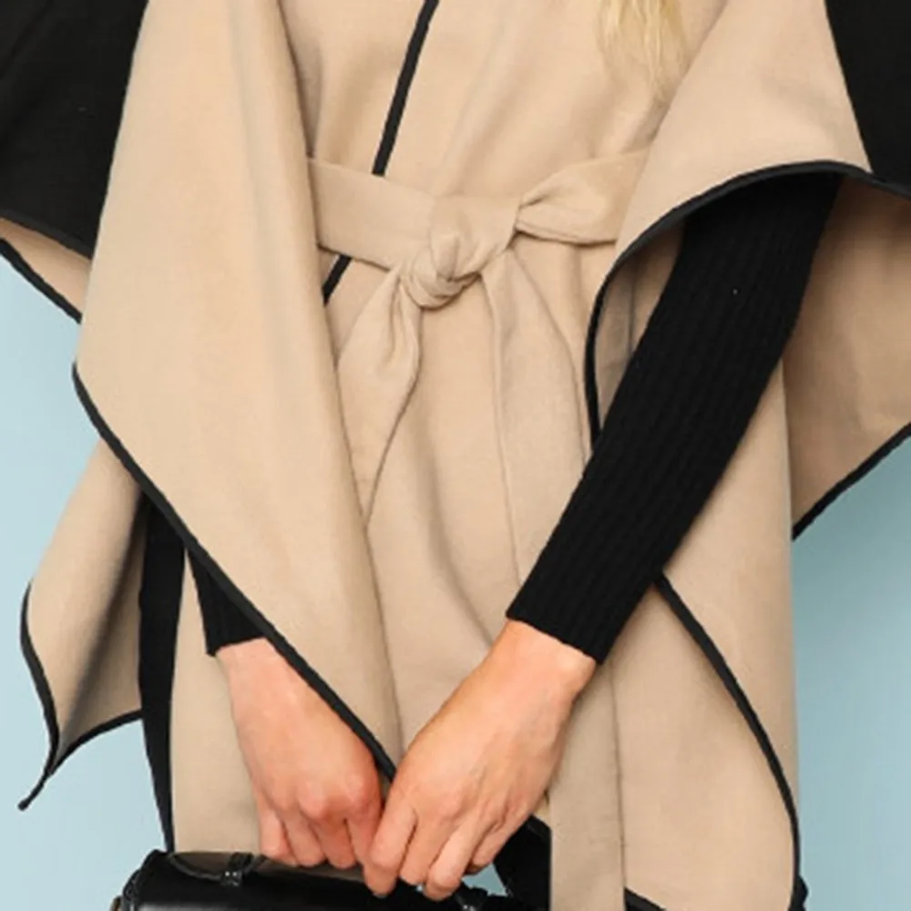 2018 зимние Винтаж Boho хаки Повседневное Для женщин пальто свободные Цвет блок