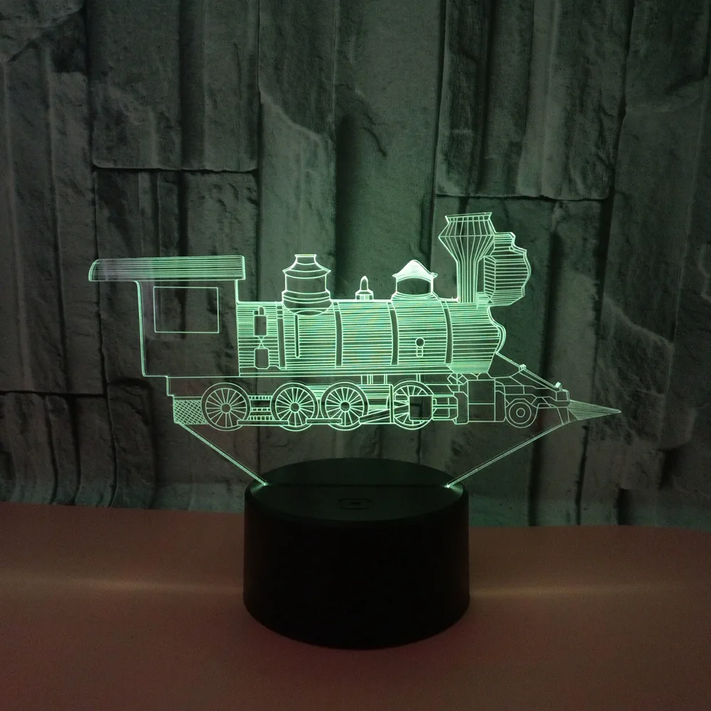 Маленький 3d светильник со шлейфом цветная сенсорная дистанционная лампа