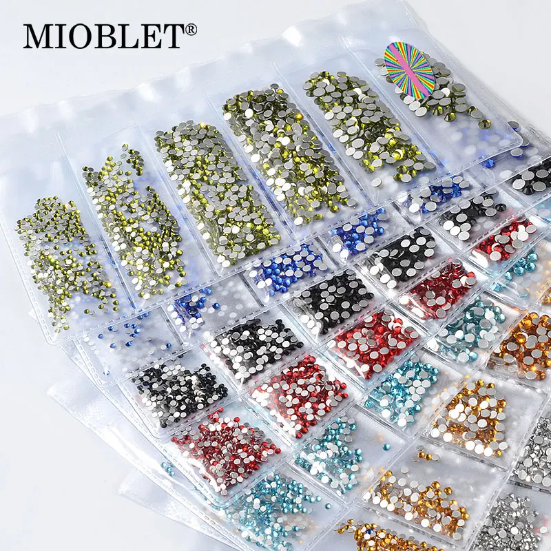 1340 шт. стразы для украшения ногтей разные размеры|nail rhinestones|nail gemsnail glass rhinestone |