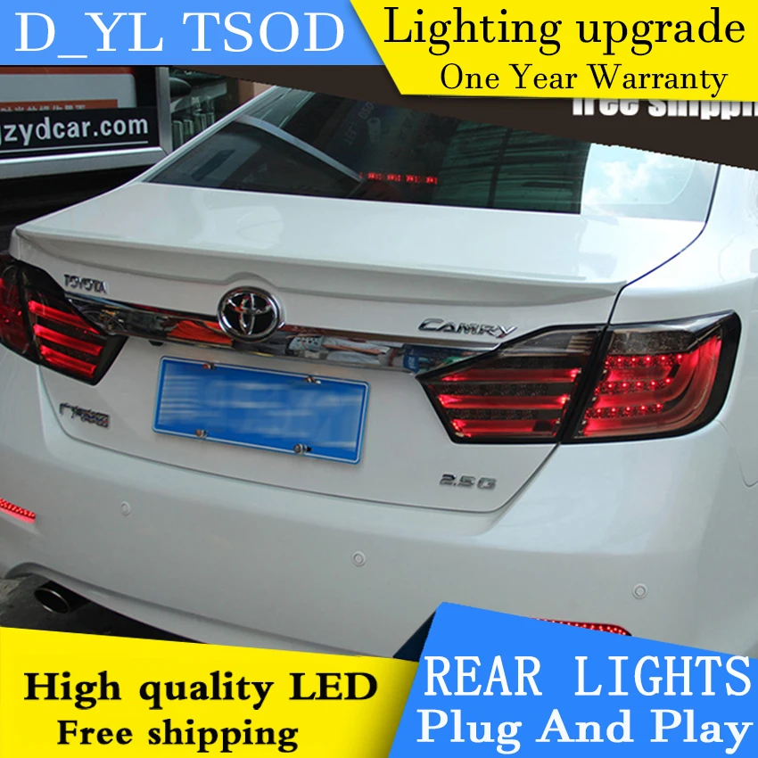 D_YL Car Styling for Toyota Camry Taillights 2012 V50 LED Tail Lamp Aurion Rear DRL+Brake+Park+Signal led light | Автомобили и