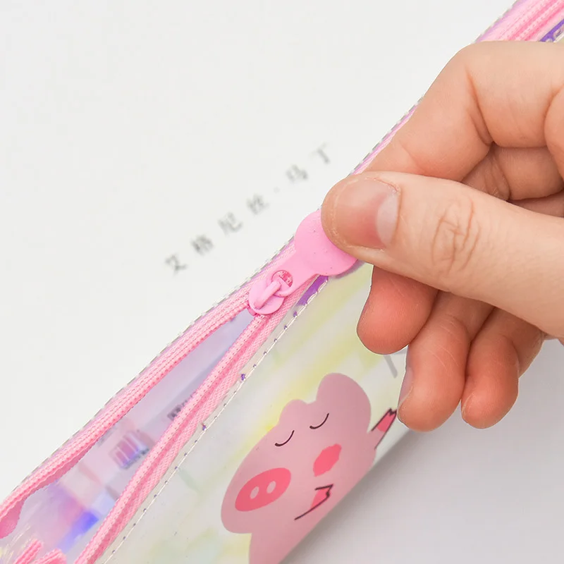 Креативный чехол для ручки в виде поросенка милый Kawaii лазерный карандаш кактус