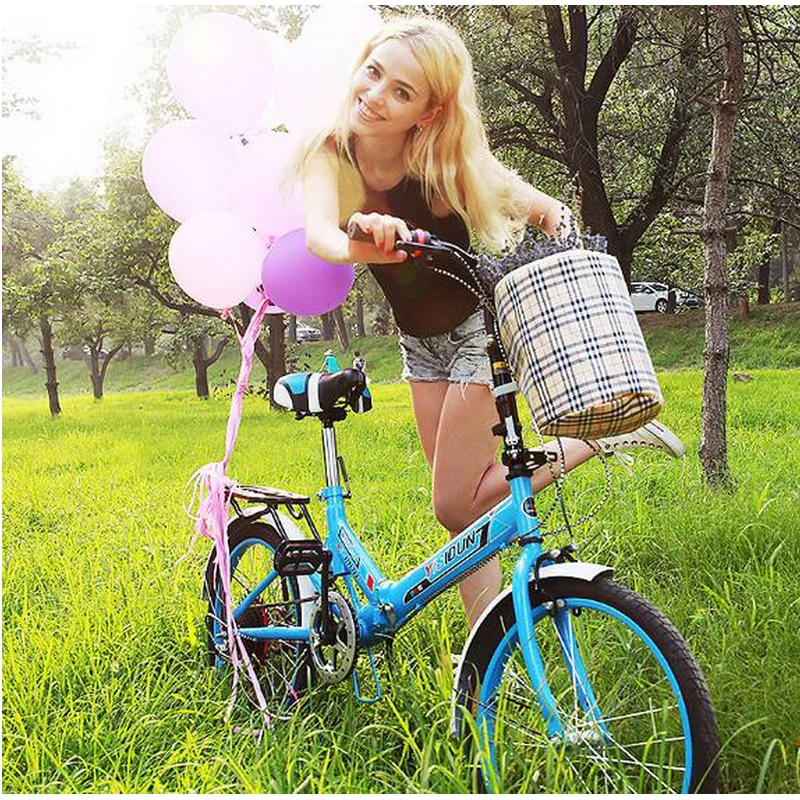 161002/Bike / shock absorber adult male and female student bike/20 inch bright variable speed folding bike | Спорт и развлечения