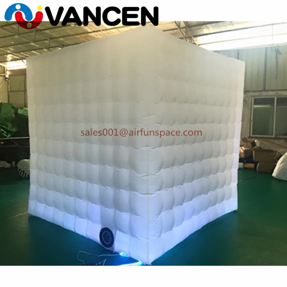 

VANCEN inflatable tent photo booth wholesale white inflatable cube tent with led light party used led inflatable photo booth
