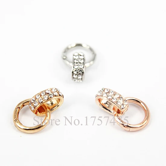 10 шт. Лидер продаж фианиты кристалл Пружинная Застежка подвески для женщин