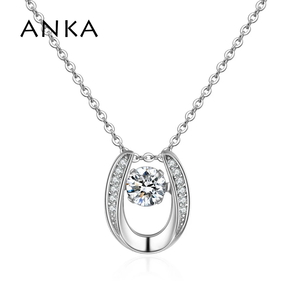 133931 ANKA Мода подковы циркония кулон ожерелье для женщин высокое количество ювелирных изделий для подарка AAA циркония#133929 - Окраска металла: 133931