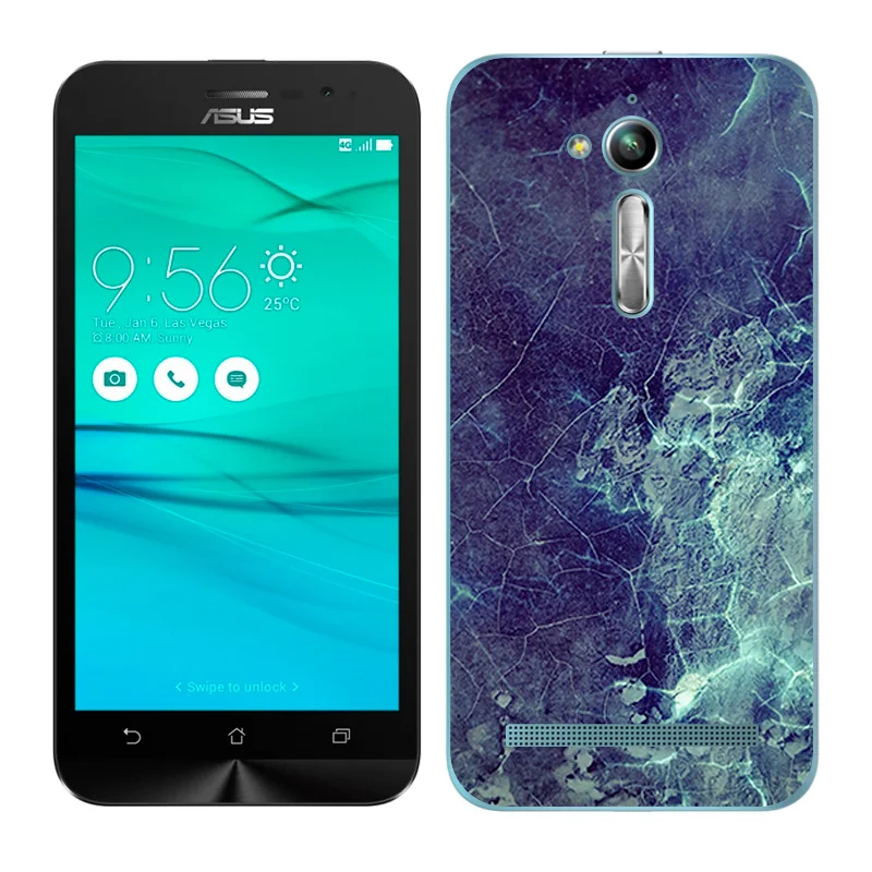 14 Для Asus Zenfone Go ZB500KL ZB500KG Мягкий Чехол Для Zenfone Go силиконовый чехол с пейзажным рисунком Для Zenfone Go ZB500KG 5,0" - Цвет: 14