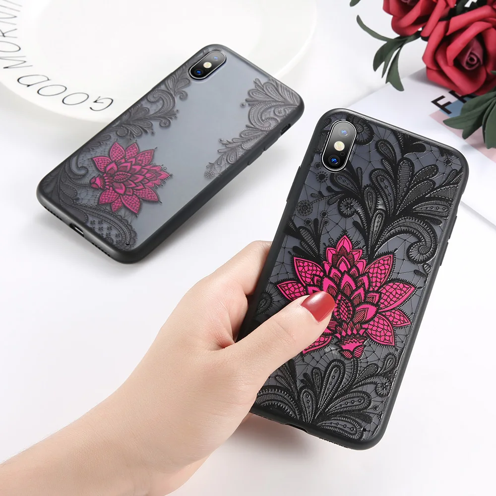 Kisscase чехол для iPhone 7 8 X XR 6 6S Plus XS MAX 5 5S SE черный розовый Чехол Coque Fundas | Мобильные