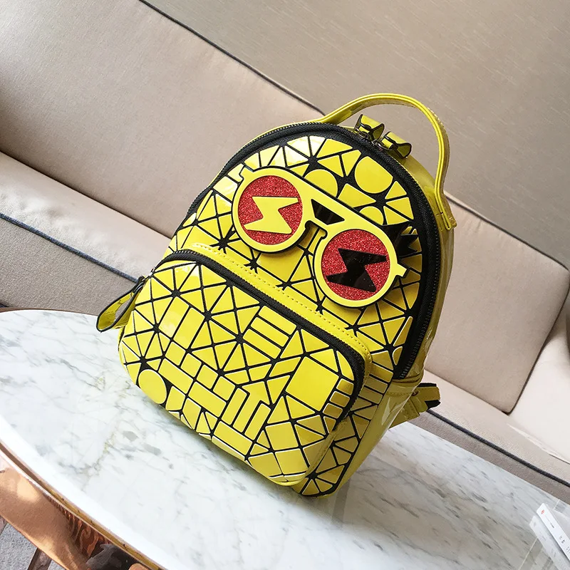 Модные женские туфли рюкзак кожа модные сумки лазерной решетки геометрический