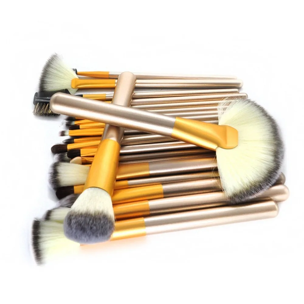 24 шт./компл. кисти для макияжа Профессиональные волоконные Косметические основа