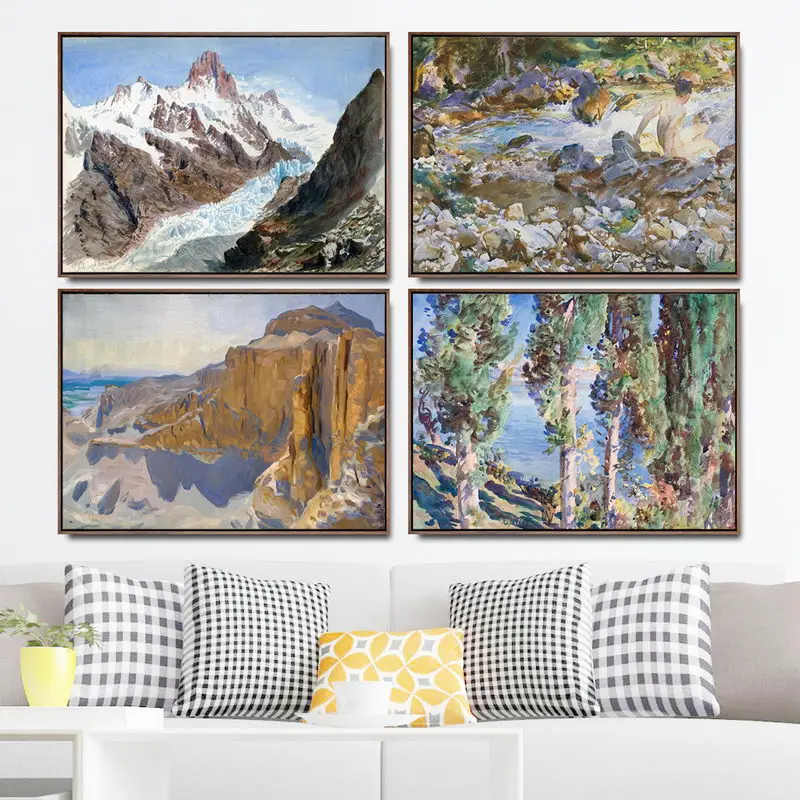 Home Decoration Art Wall Pictures Fro Living Room Poster Print Canvas Paintings American John Singer Sargent Landscape 4 | Дом и сад