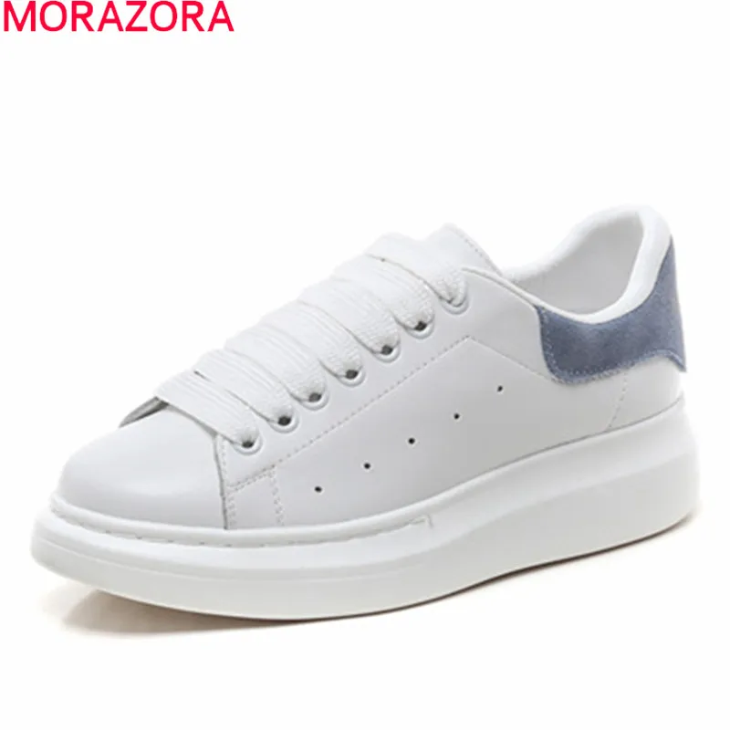 Женские кроссовки ручной работы MORAZORA черные или Белые Повседневные из