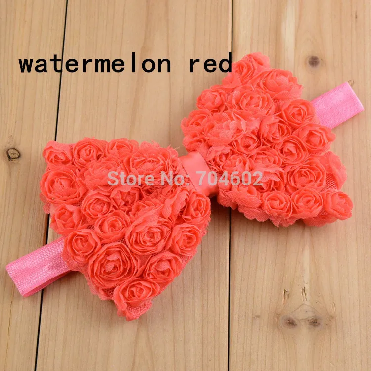 Бесплатная доставка 4 &quotБольшие кружевные розовые цветы для волос бант Детский