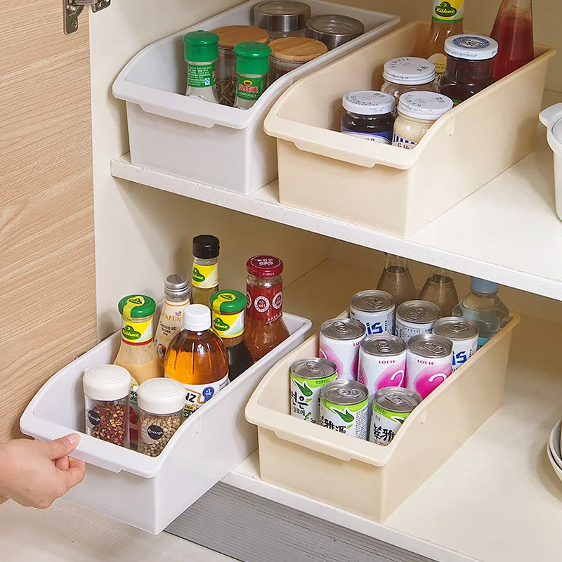 Новый холодильник Space Saver Организатор слайд полка держатель пластик разное