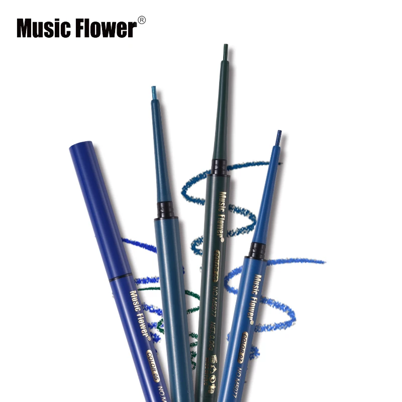 Музыкальная подводка для глаз Flowe брендовая 8 цветов матовая вращающаяся гелевая