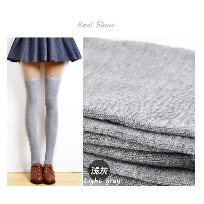 Хлопковые носки выше колена для девочек Японский тренд Женские колледжа Милые