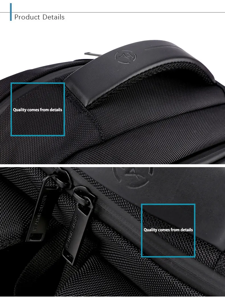 ARCTIC HUNTER, новинка, повседневная мужская сумка Mochila, мужская сумка через плечо, нейлоновая, водонепроницаемая, для студентов колледжа, сумка для компьютера, рюкзак, школьный ранец