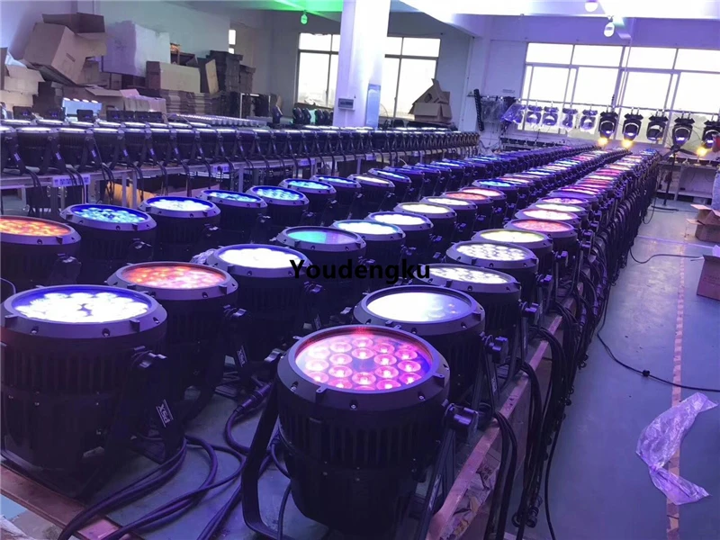 Китасветодиодный наружные сценические светодиодные лампы Par64 18x10 Вт RGBW 4 в 1 IP65