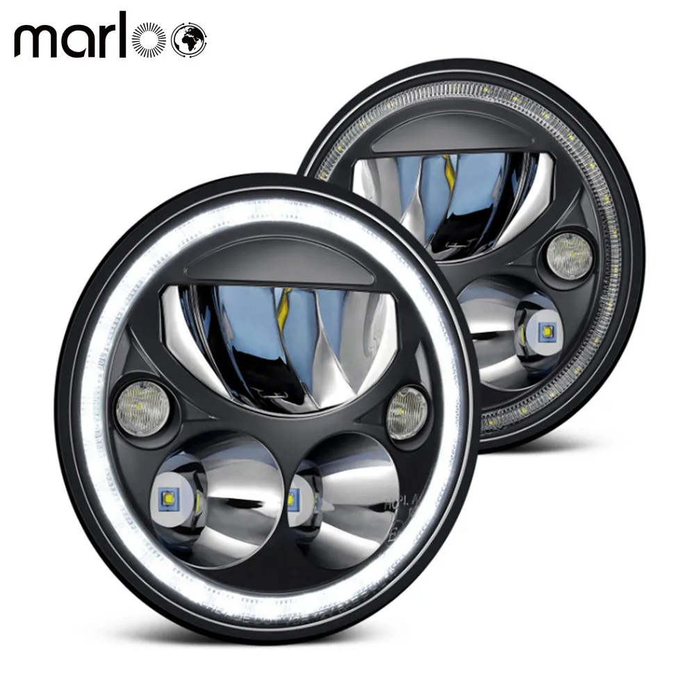 Кругласветодиодный светодиодная фара Vortex 7 дюймов для Jeep Wrangler JK белая гало DOT Emarked