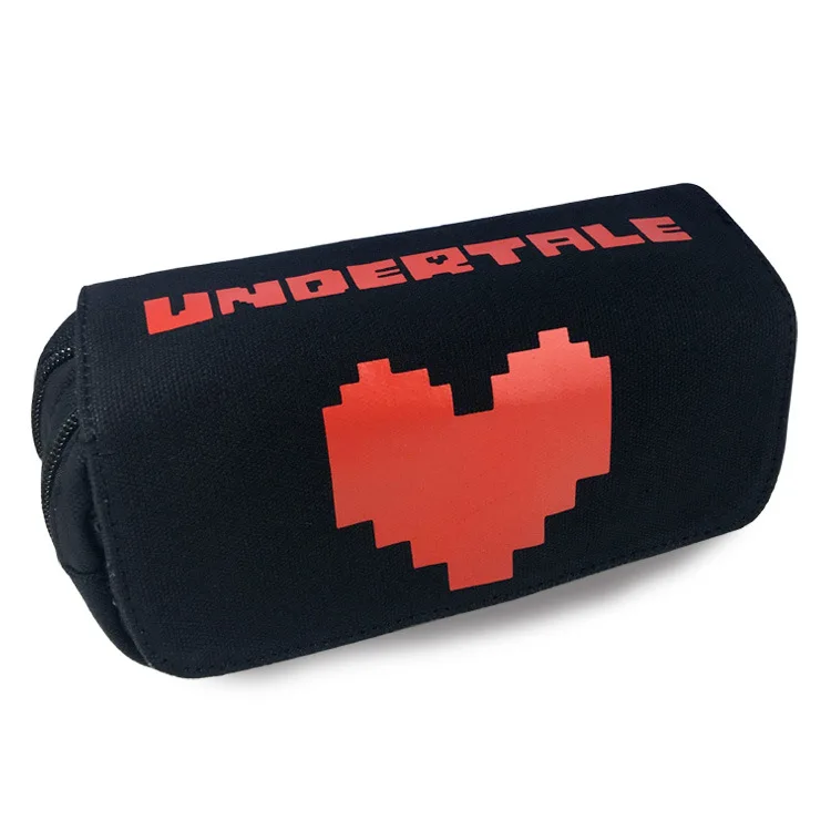 Undertale-1 Дорожные аксессуары Undertale Аниме игра косметичка из парусины для мужчин и женщин сумка для хранения с двойной-сумка с молнией - Цвет: Undertale-1