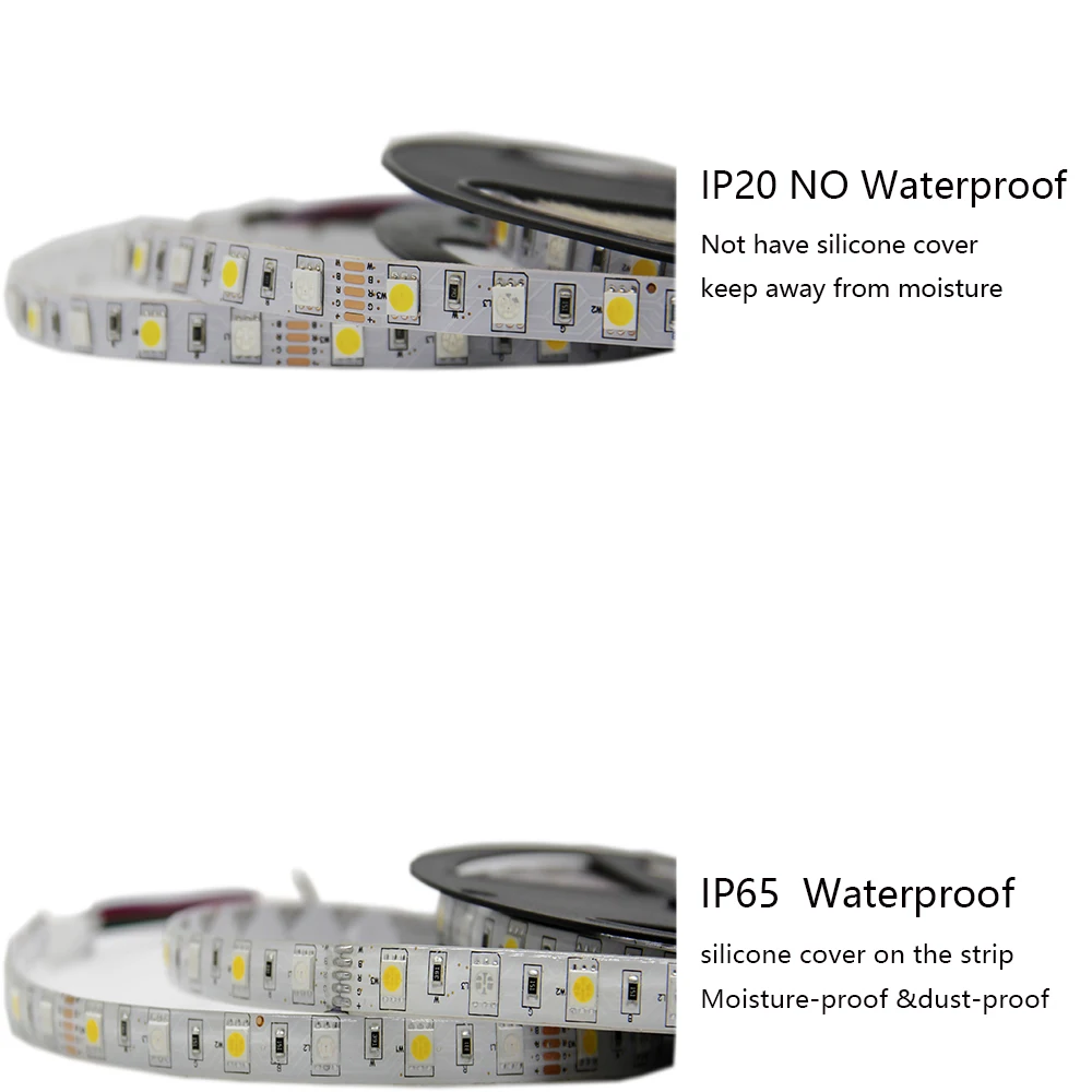 DC12V 5050 Светодиодная лента 5 м 300LED RGBW/WW IP65 & IP20 гибкая полоса света для украшения