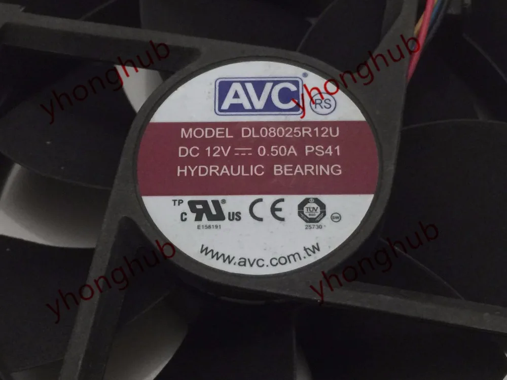 Вентилятор охлаждения сервера AVC DL08025R12U PS41 DC 12V 0.50A 80x80x25 мм|square fan|server fandc fan 12v |