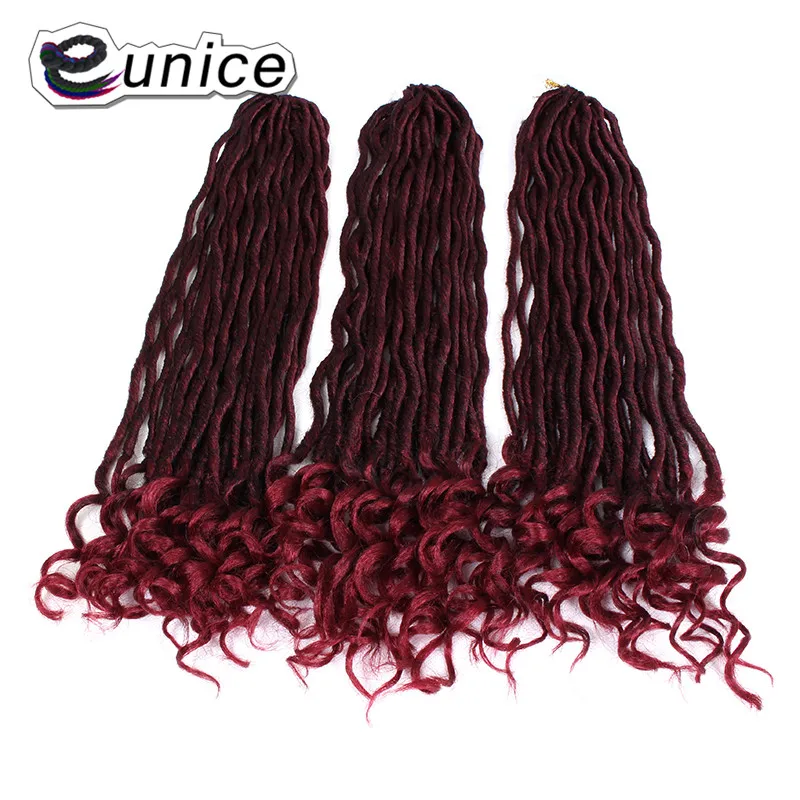 20 дюймов Faux locs Curly End крючком коса Омбре волосы для наращивания с волокном