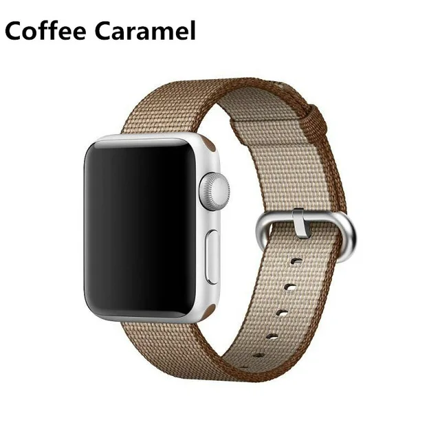 Тканый нейлоновый ремешок Спортивная петля ремешок для apple watch серии группа 5 4 3 2 браслет для iwatch спортивный ремешок для смарт-часов apple watch 42mm/38 мм/44 мм/40 мм - Цвет ремешка: coffee