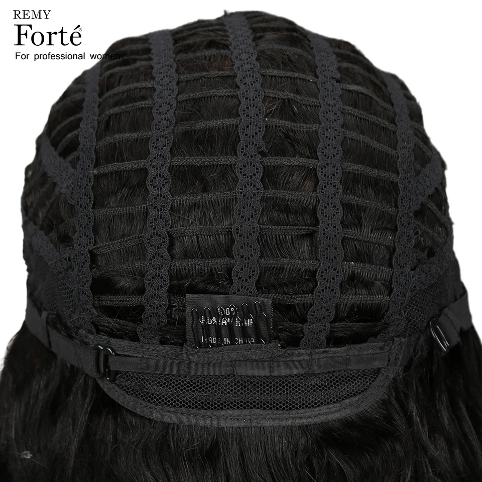 Парики из натуральных волос на шнурках Remy Forte Короткие Волнистые парики