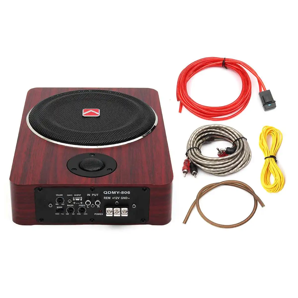 

600W 8 Inch Wooden Ultra-thin Car Stereo Subwoofer Car Audio Car Speaker Universal Speaker Subwoofer Auto Under Seat Enclosure