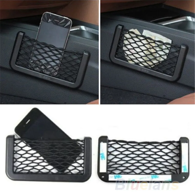 Автомобильный настенная сеть хранения сумка карман для мобильного телефона