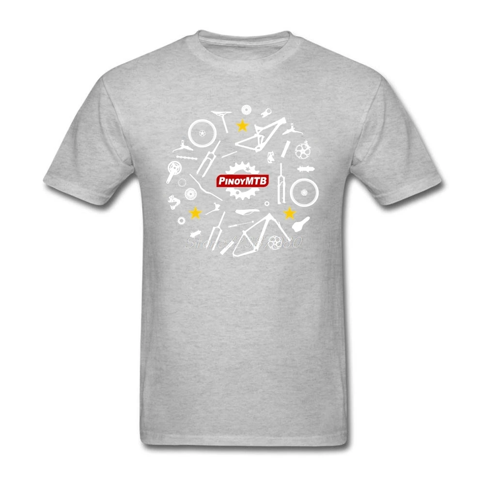 Футболка мужская с коротким рукавом и запчастями для горного велосипеда модная