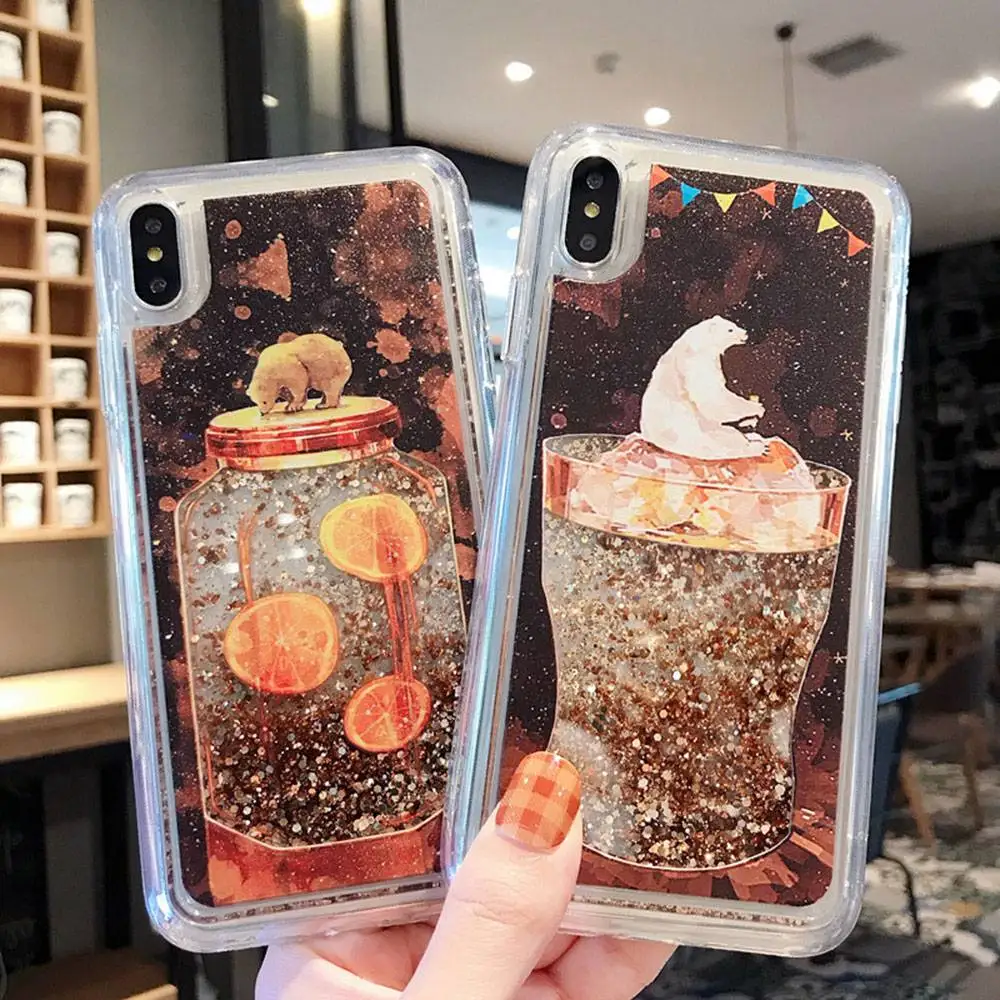 KISSCASE медведь чехол с сияющими блестками для samsung J4 J6 A50 A5 A6 A7 A8 2018 динамическая