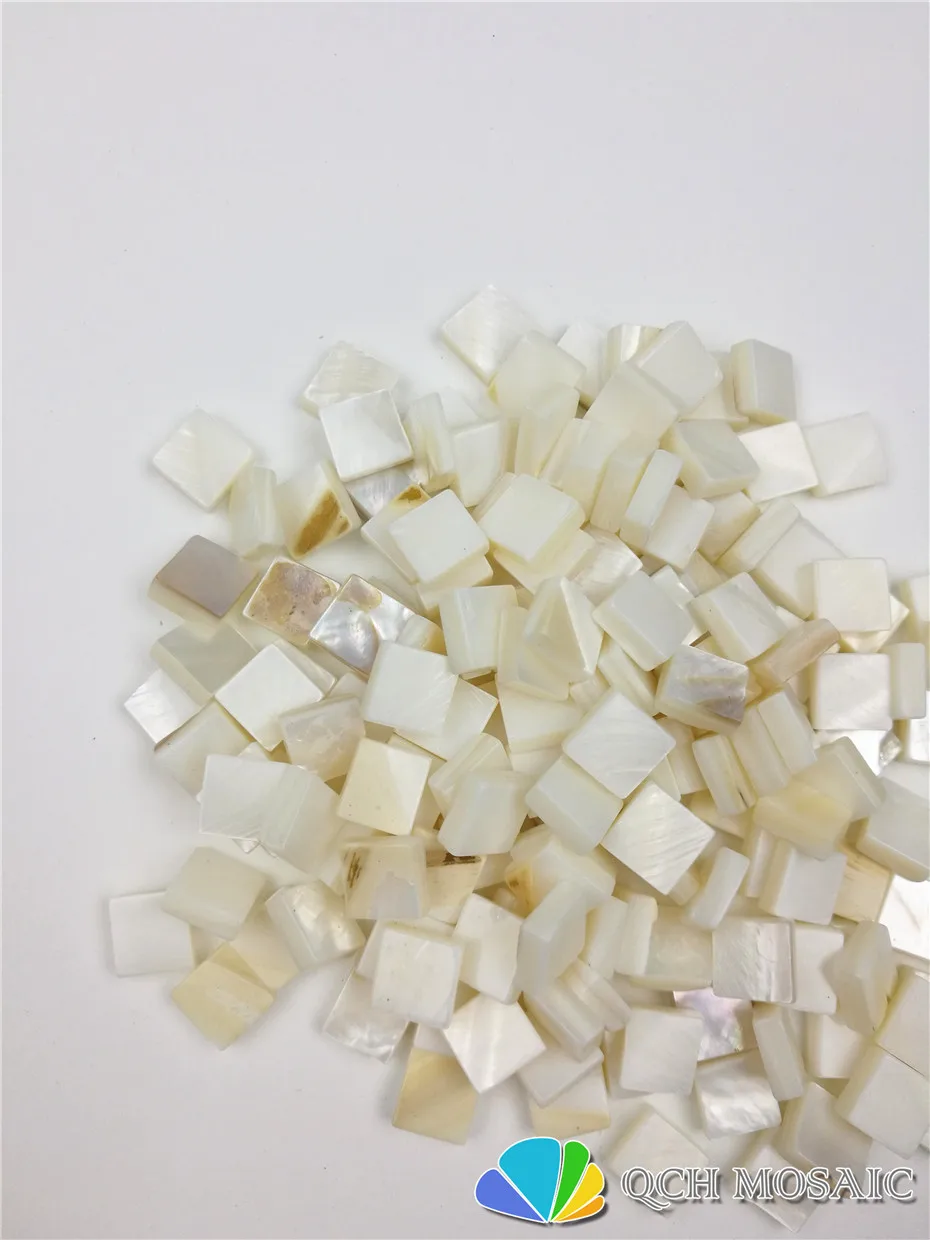 White Freshwater Shell Mother of Pearl Square for Jewelry Making DIY Fashion Earrings Necklaces Material 10x10mm Chip size | Обустройство