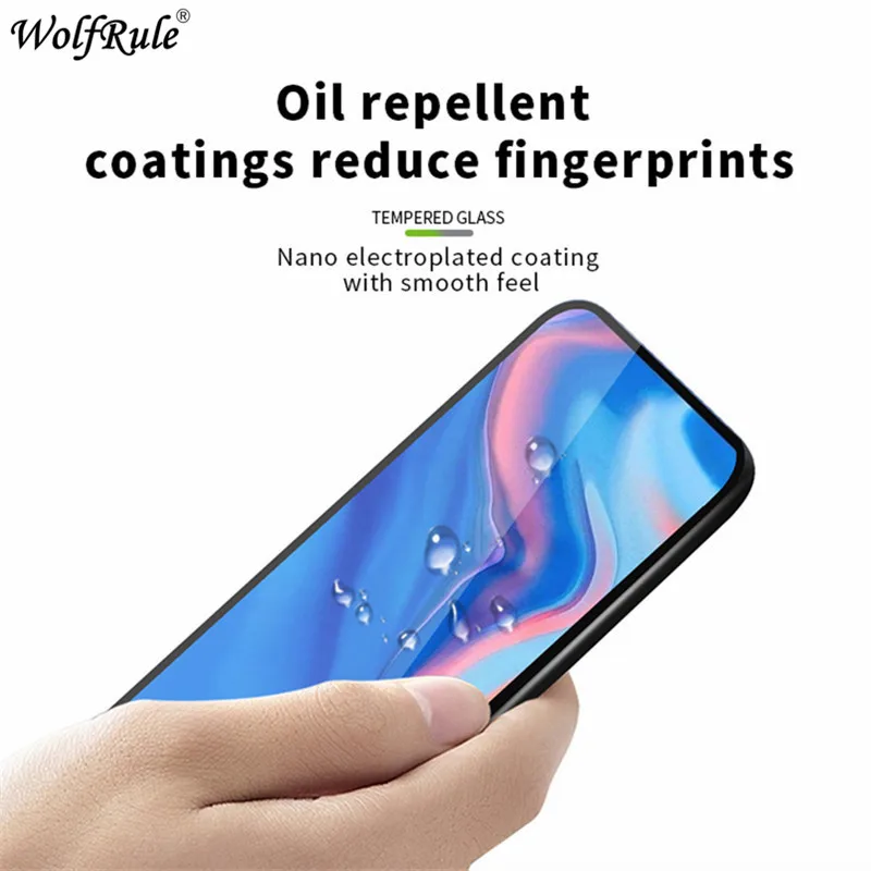 2 шт. защита для ЖК-экрана Huawei P Smart Z закаленное стекло с полным клеем Y9 Prime 2019