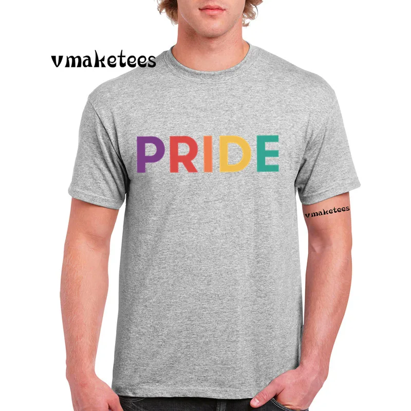 ЛГБТ Прайд месяц Мужская футболка LGBTQ Pride Футболка хип хоп Повседневная с принтом
