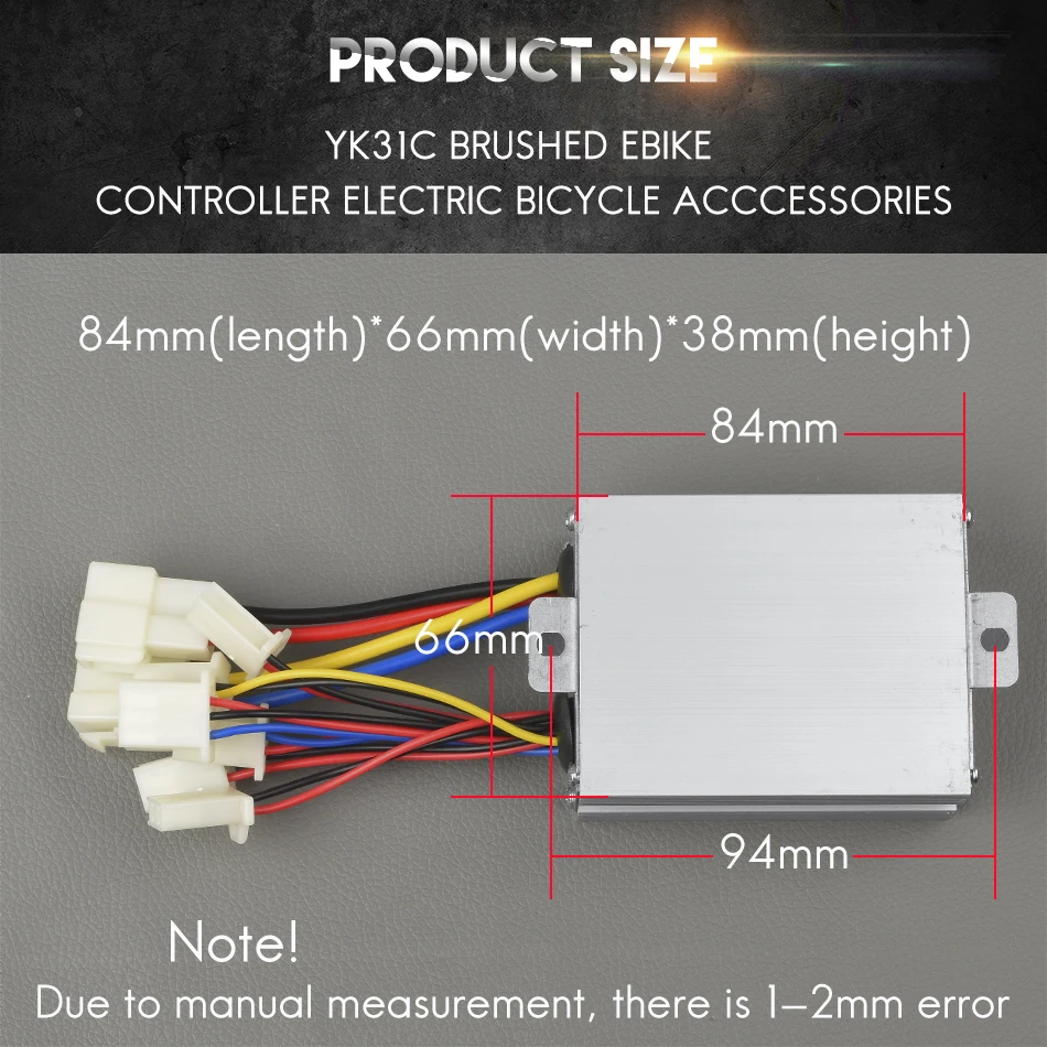 24V/36V/48V 500W YIYUN YK31C Brushed Controller - Electric Bike/E Scooter Accessories for Motor Speed Control image 4