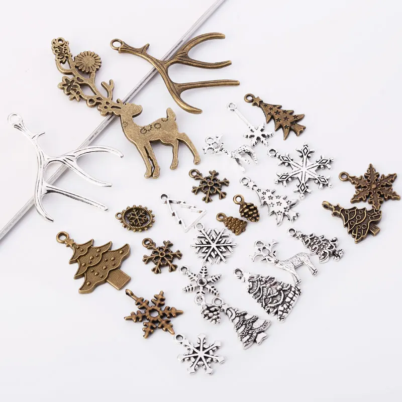 Винтажные металлические Рождественские Подвески модные аксессуары ручной