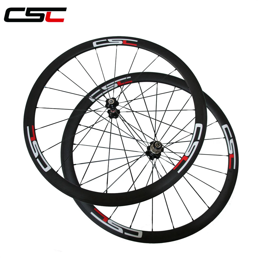 

CSC 23mm wide SAT No outer holes 700C 38mm clincher carbon wheels road bike wheelset Tubeless ready with sapim cx ray spokes